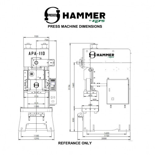 HAMMER APA-110 Gap Frame (OBS) Presses | PressTrader Limited
