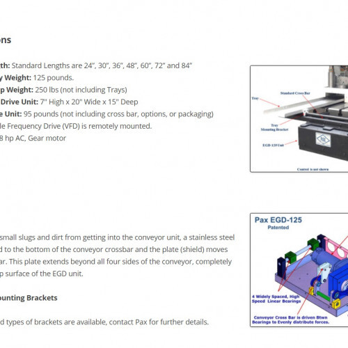 PAX EGD-50 Conveyors | PressTrader Limited